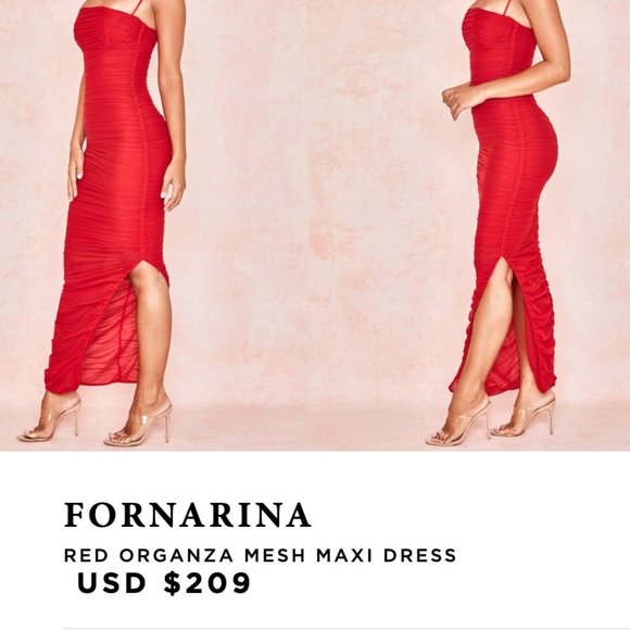 House of CB FORNARINA MESH MAXI DRESS